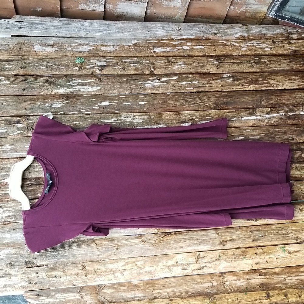 SEXY FLOUNCED COLD SHOULDER White House BLACK MARKET Tunic Mini Dress NWOT